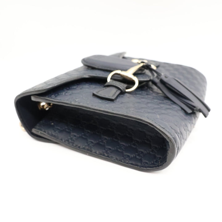 Gucci Guccissima Emily Chain Midnight GG Monogram Handbag - Lux Central