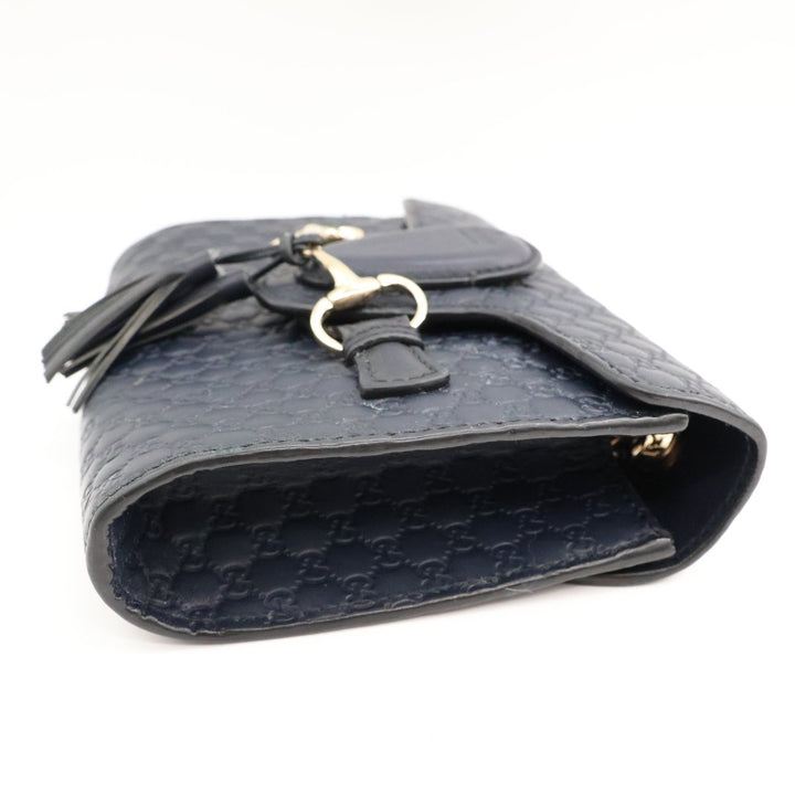 Gucci Guccissima Emily Chain Midnight GG Monogram Handbag - Lux Central