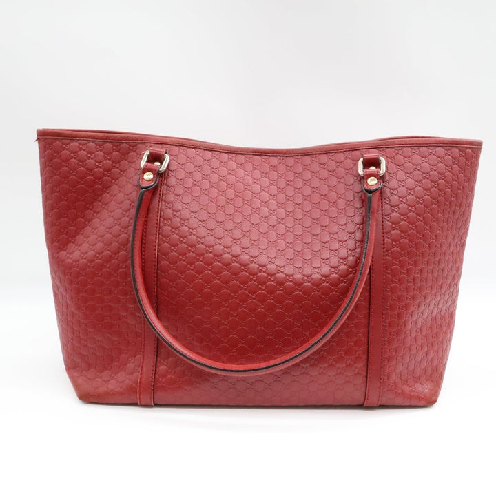Gucci Guccissima GG Monogram Red Tote Bag - Lux Central