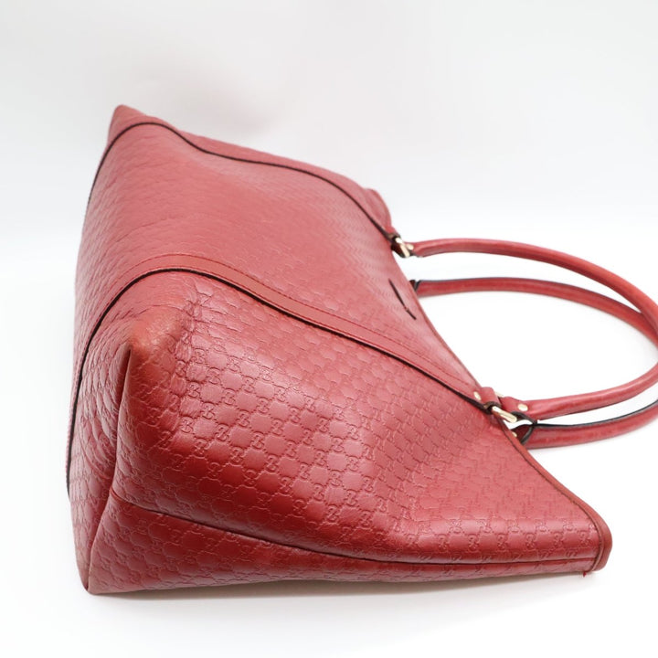 Gucci Guccissima GG Monogram Red Tote Bag - Lux Central