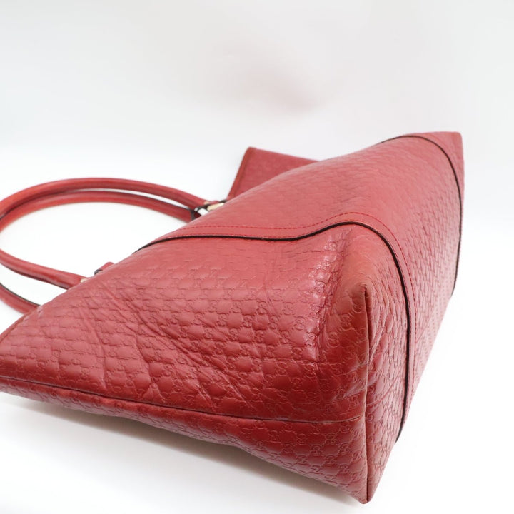 Gucci Guccissima GG Monogram Red Tote Bag - Lux Central