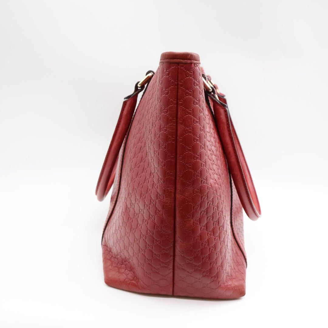 Gucci Guccissima GG Monogram Red Tote Bag - Lux Central