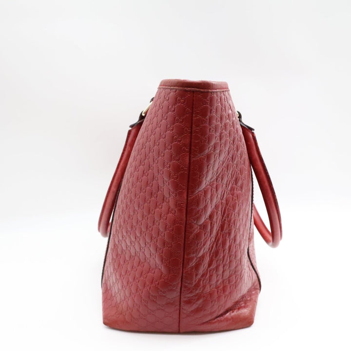 Gucci Guccissima GG Monogram Red Tote Bag - Lux Central