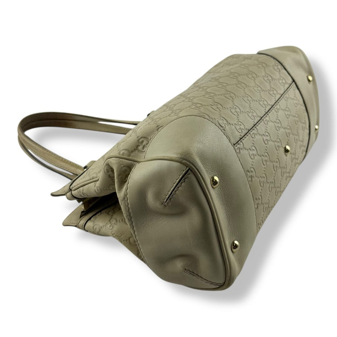 Gucci Guccissima Mayfair Beige Tote Handbag - Lux Central