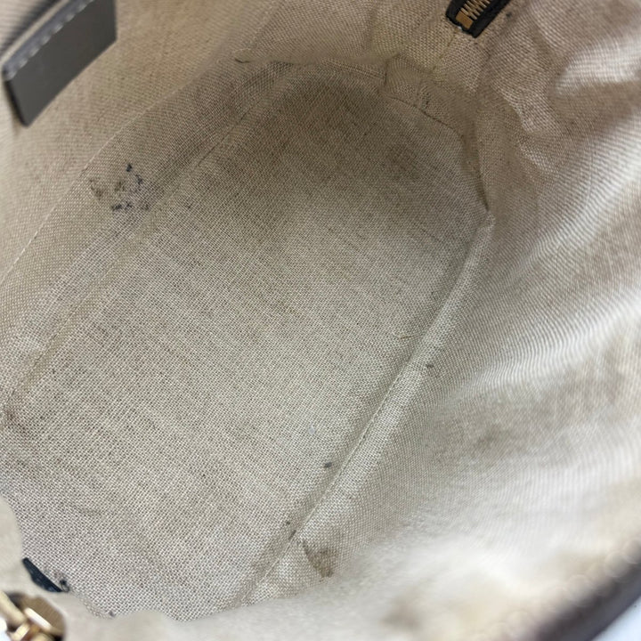 Gucci Guccissima Mini Dome Grey GG Monogram Handbag - Lux Central