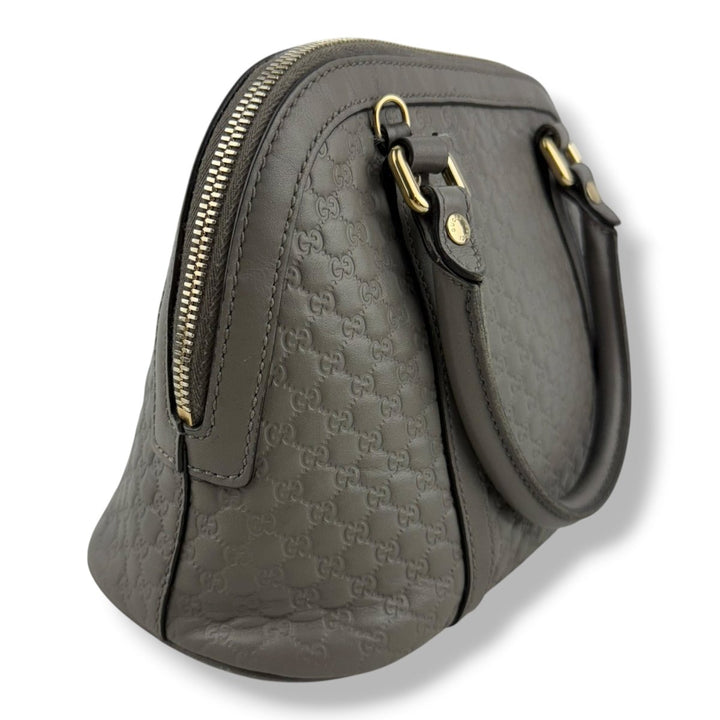 Gucci Guccissima Mini Dome Grey GG Monogram Handbag - Lux Central