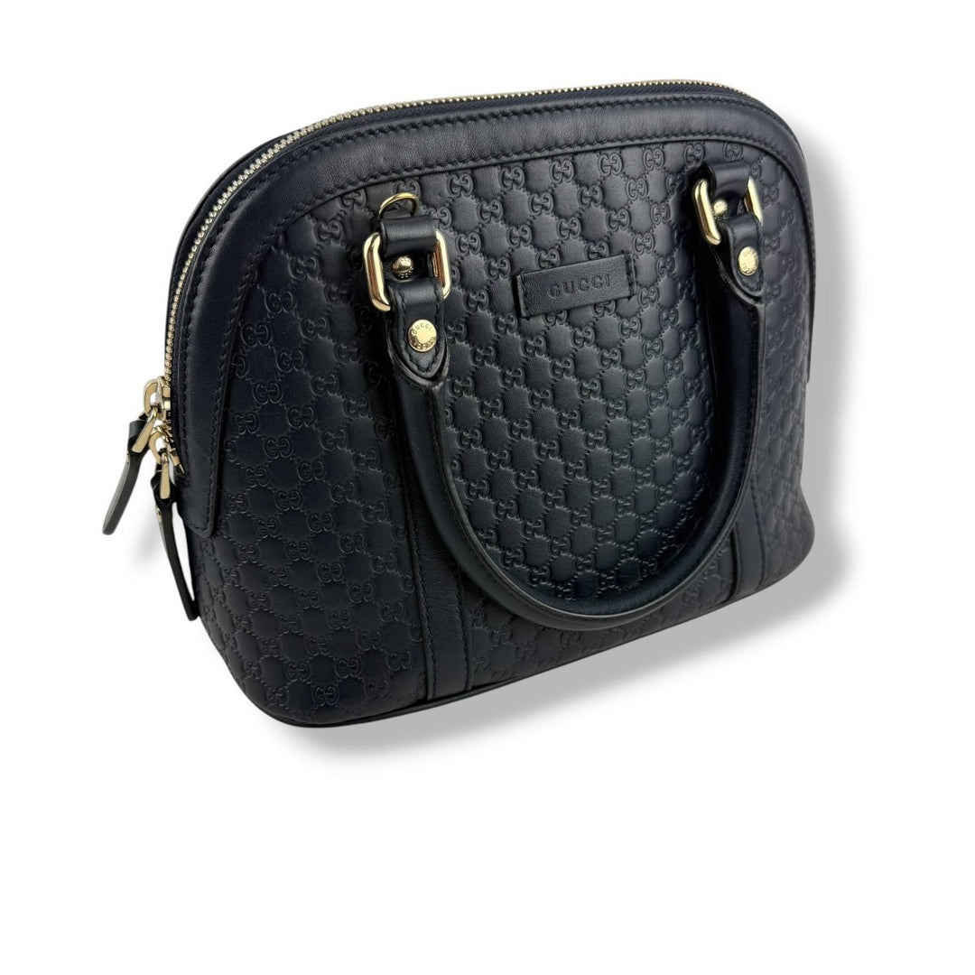 Gucci Guccissima Mini Dome Midnight GG Monogram Handbag - Lux Central