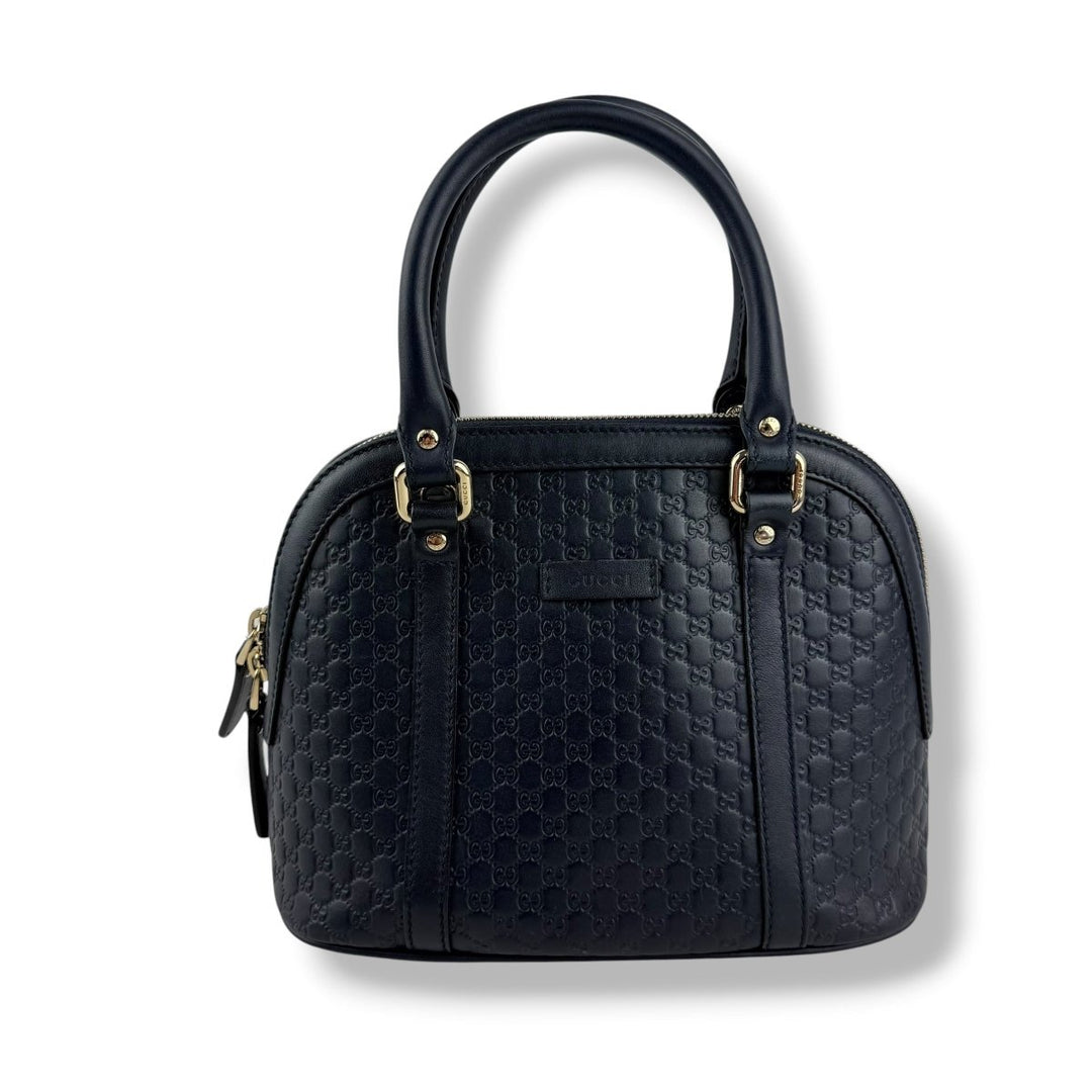 Gucci Guccissima Mini Dome Midnight GG Monogram Handbag - Lux Central