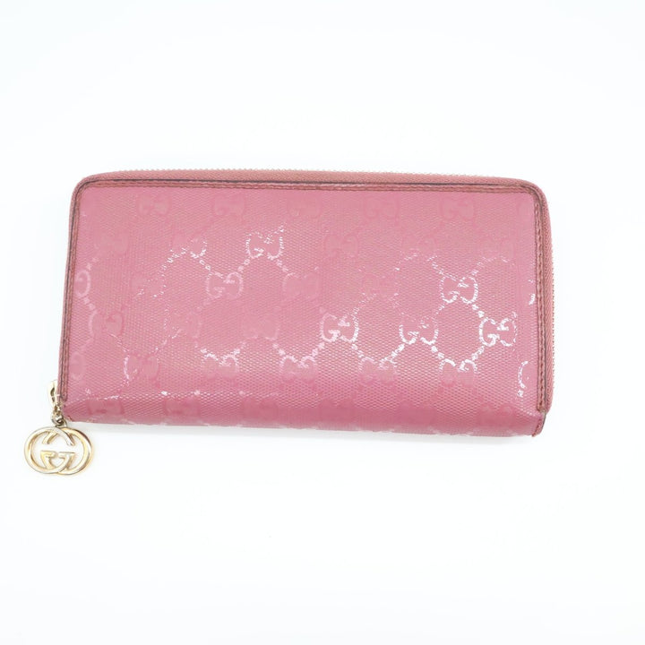 Gucci Guccissima Pink Zippy Purse - Lux Central