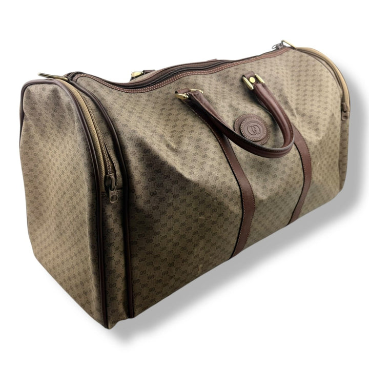 Gucci Holdall GG Beige Monogram Vintage Duffle Bag - Lux Central