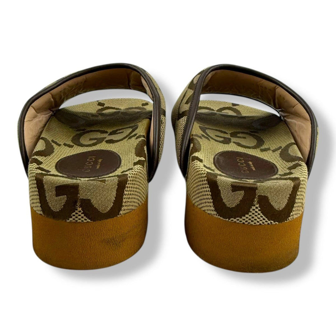 Gucci Jumbo Beige GG Platform Sandals UK 6 / EU 39 - Lux Central