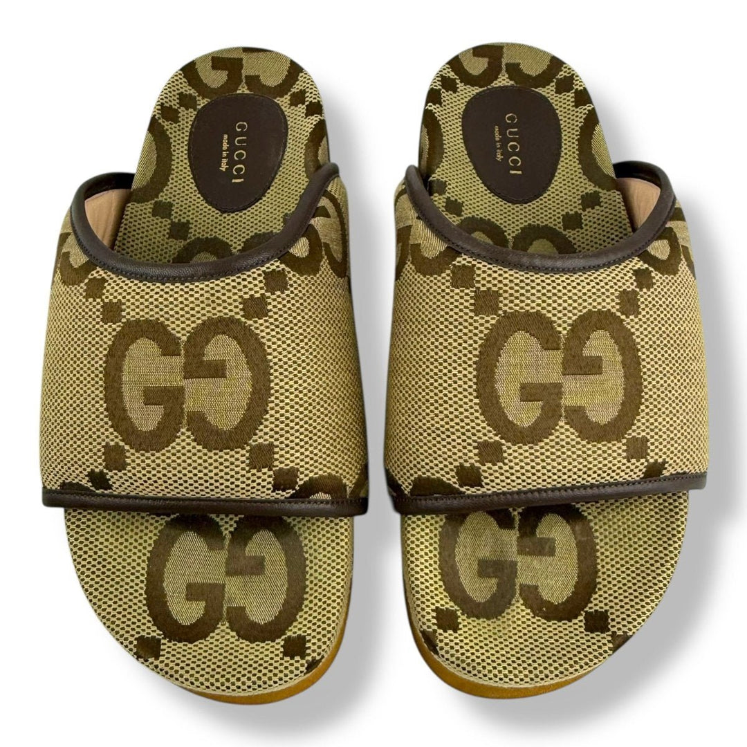 Gucci Jumbo Beige GG Platform Sandals UK 6 / EU 39 - Lux Central