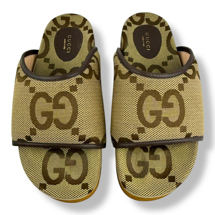 Gucci Jumbo Beige GG Platform Sandals UK 6 / EU 39 - Lux Central