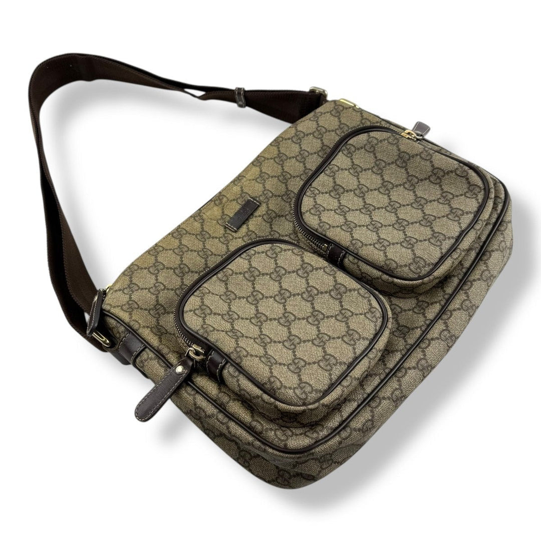 Gucci Messenger Bag GG Supreme Brown Beige - Lux Central