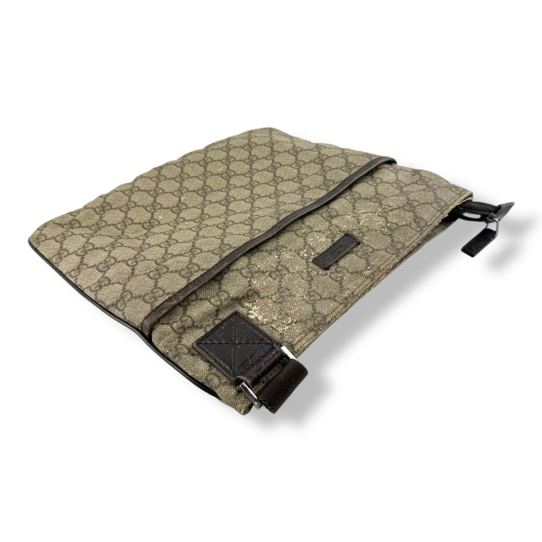 Gucci Messenger Bag GG Supreme Brown Beige - Lux Central