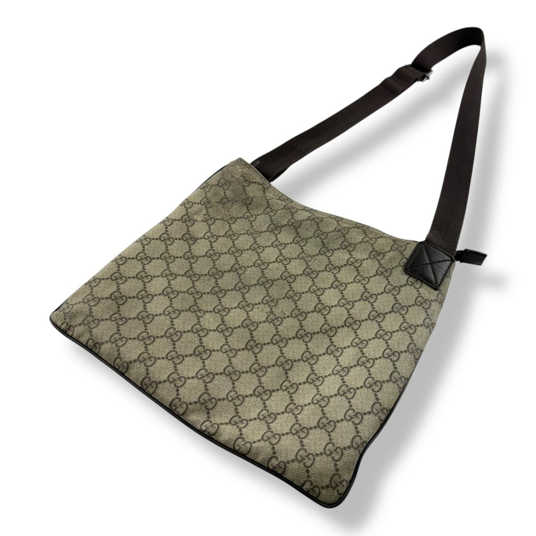 Gucci Messenger Bag GG Supreme Brown Beige - Lux Central