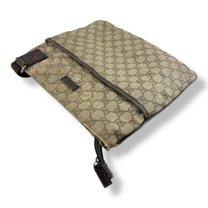 Gucci Messenger Bag GG Supreme Brown Beige - Lux Central