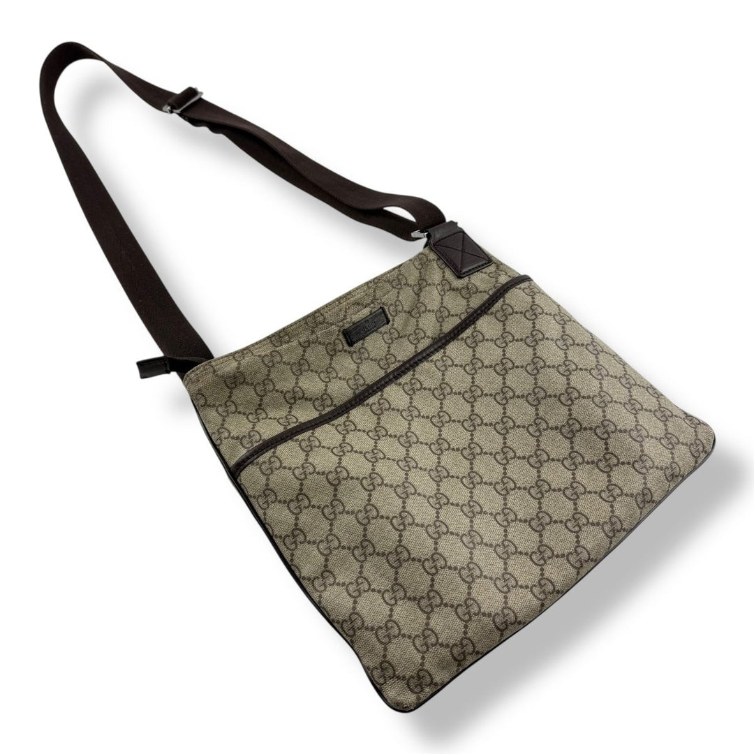 Gucci Messenger Bag GG Supreme Brown Beige - Lux Central