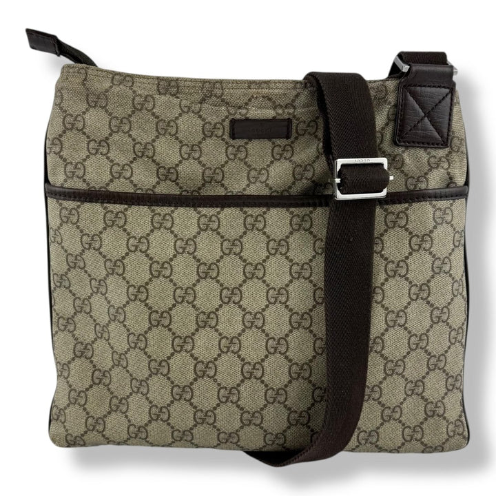 Gucci Messenger Bag GG Supreme Brown Beige - Lux Central
