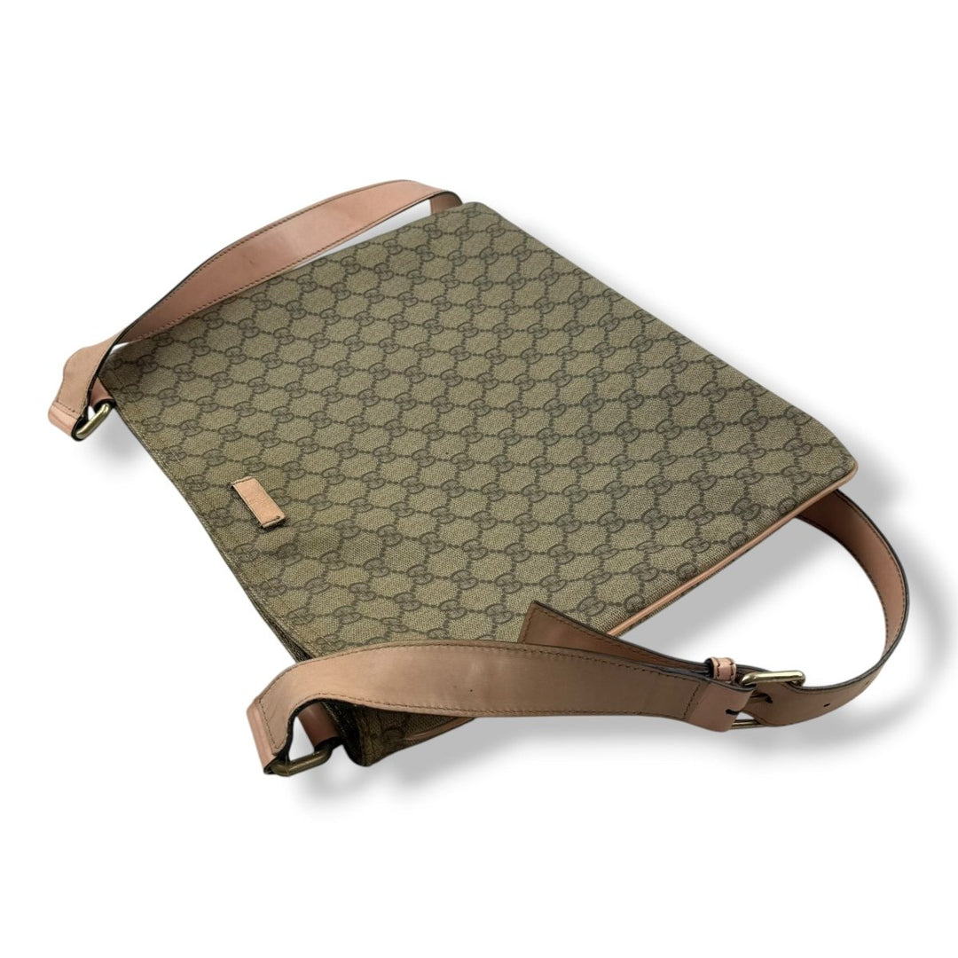Gucci Messenger GG Supreme Beige/Pink Bag - Lux Central