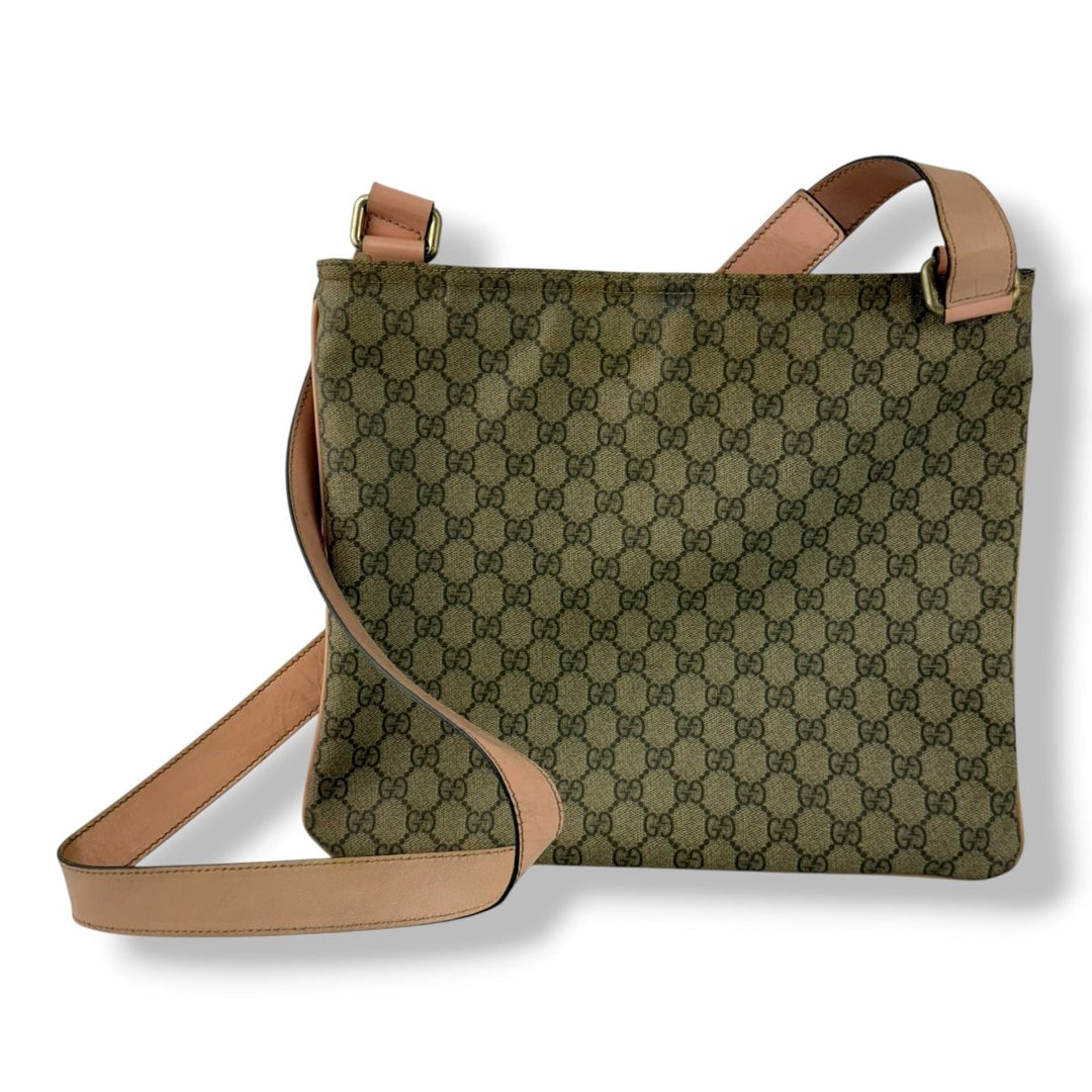 Gucci Messenger GG Supreme Beige/Pink Bag - Lux Central
