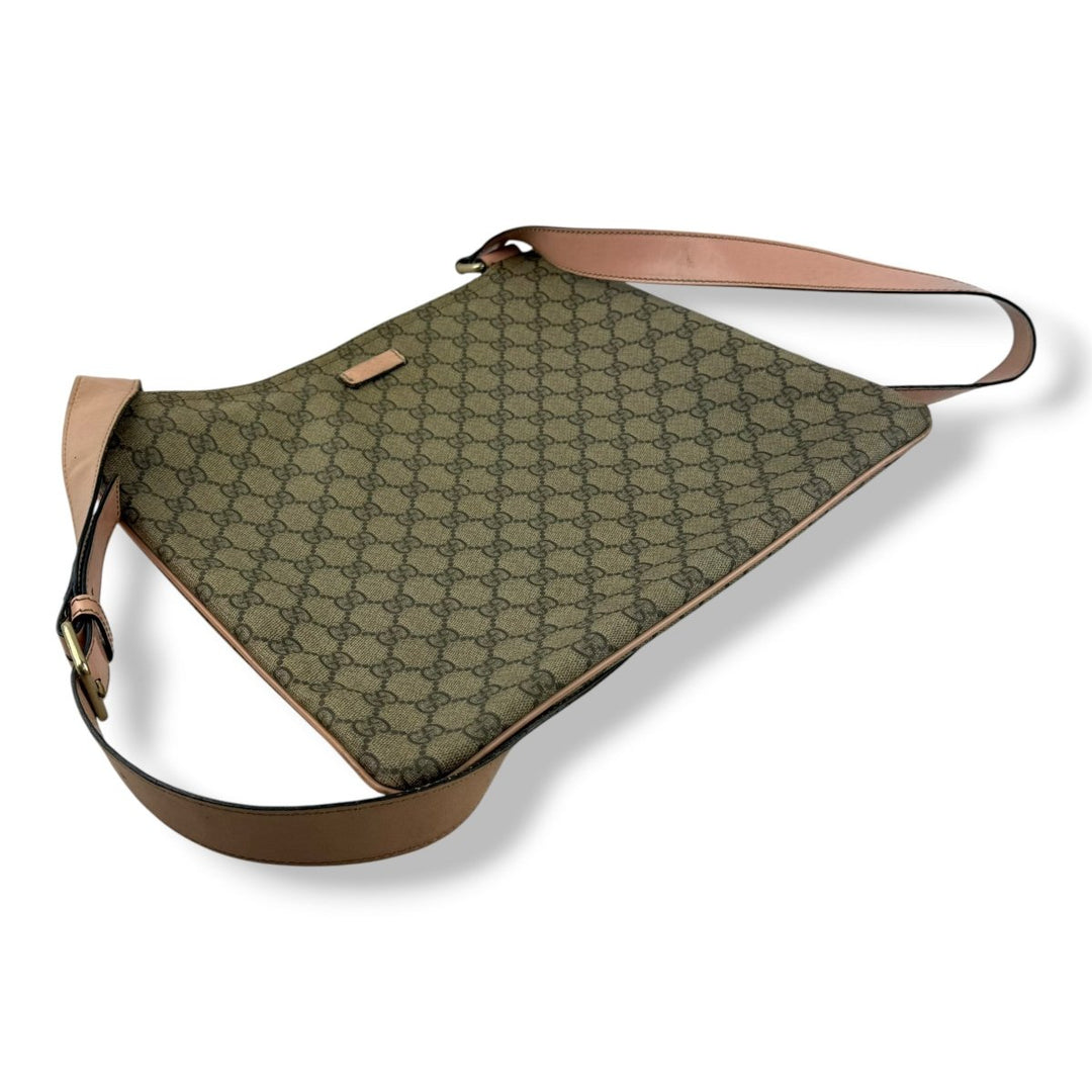 Gucci Messenger GG Supreme Beige/Pink Bag - Lux Central