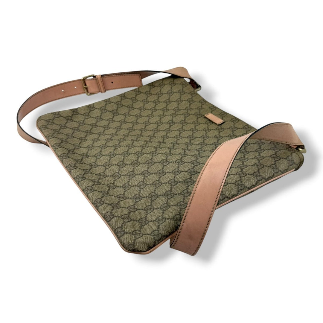Gucci Messenger GG Supreme Beige/Pink Bag - Lux Central