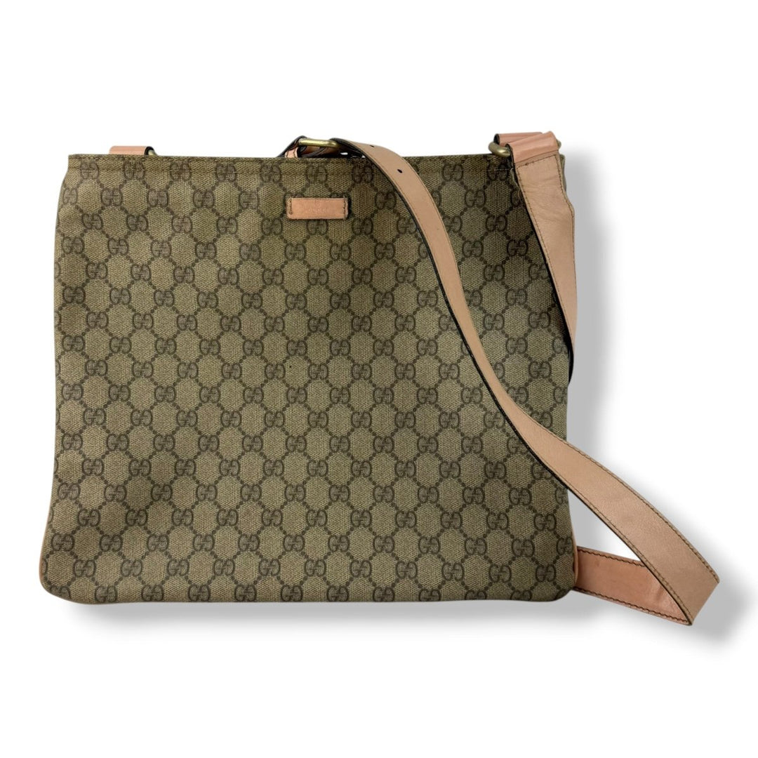 Gucci Messenger GG Supreme Beige/Pink Bag - Lux Central