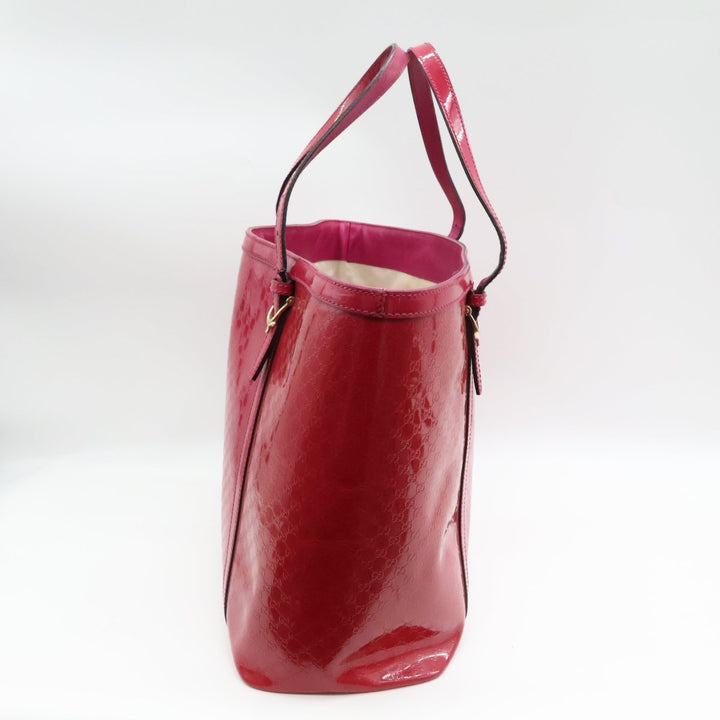 Gucci Microguccissima Pink Patent Leather Tote Bag - Lux Central