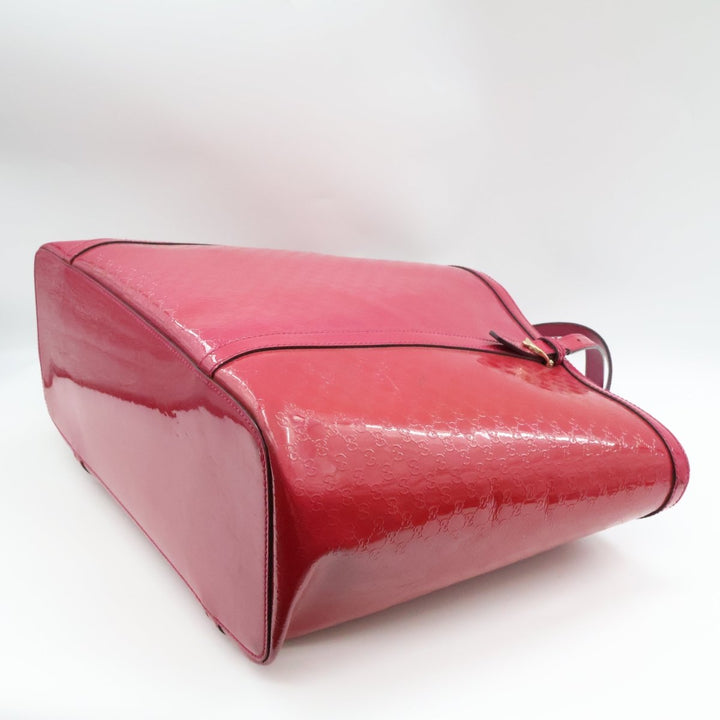 Gucci Microguccissima Pink Patent Leather Tote Bag - Lux Central