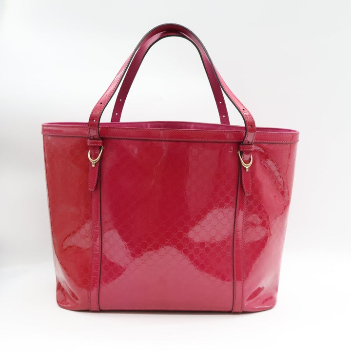 Gucci Microguccissima Pink Patent Leather Tote Bag - Lux Central