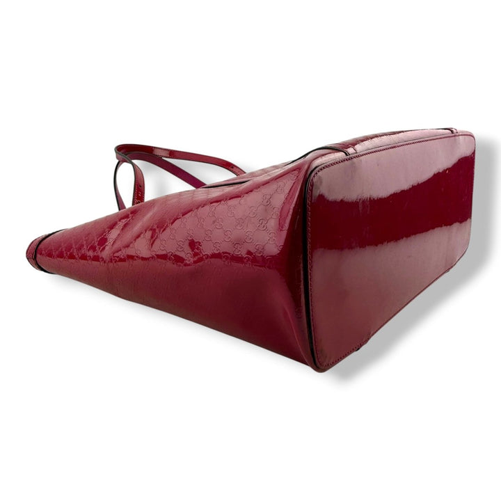 Gucci Microguccissima Pink Patent Leather Tote Bag - Lux Central