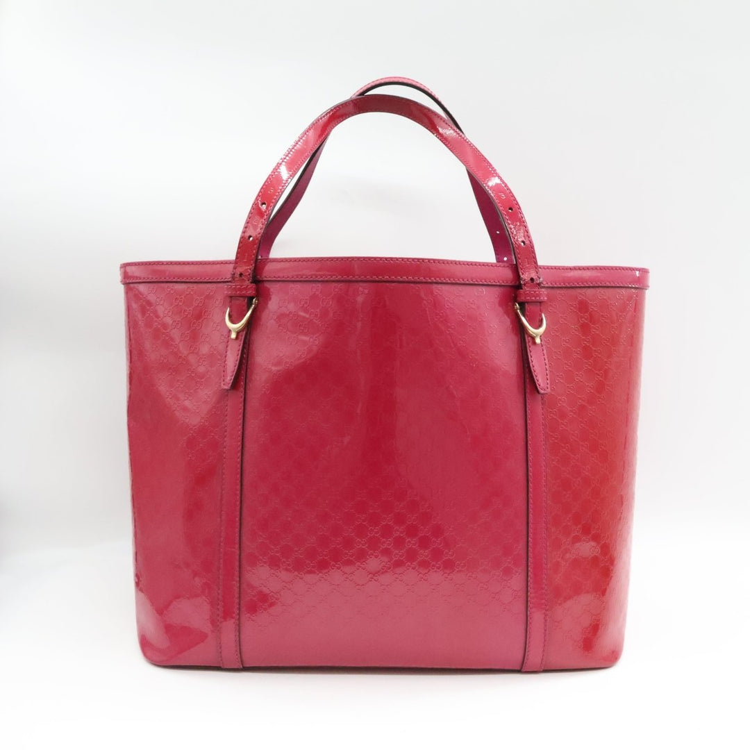 Gucci Microguccissima Pink Patent Leather Tote Bag - Lux Central