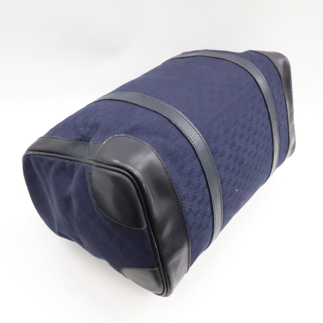 Gucci Navy GG Monogram Boston Canvas Bag - Lux Central