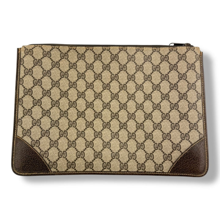 Gucci Ophidia GG Monogram Beige Clutch Pouch Bag - Lux Central