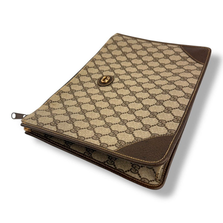 Gucci Ophidia GG Monogram Beige Clutch Pouch Bag - Lux Central