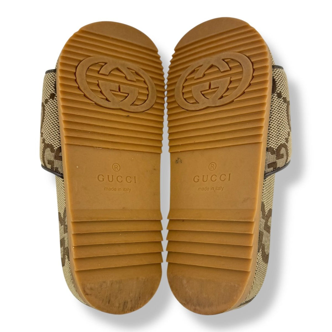 Gucci Platform Monogram Slide Sandal UK 5 / EU 38 - Lux Central