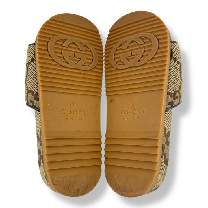 Gucci Platform Monogram Slide Sandal UK 5 / EU 38 - Lux Central