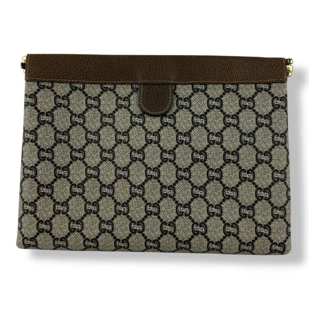 Gucci Plus Supreme GG Monogram Beige Clutch Pouch Bag - Lux Central