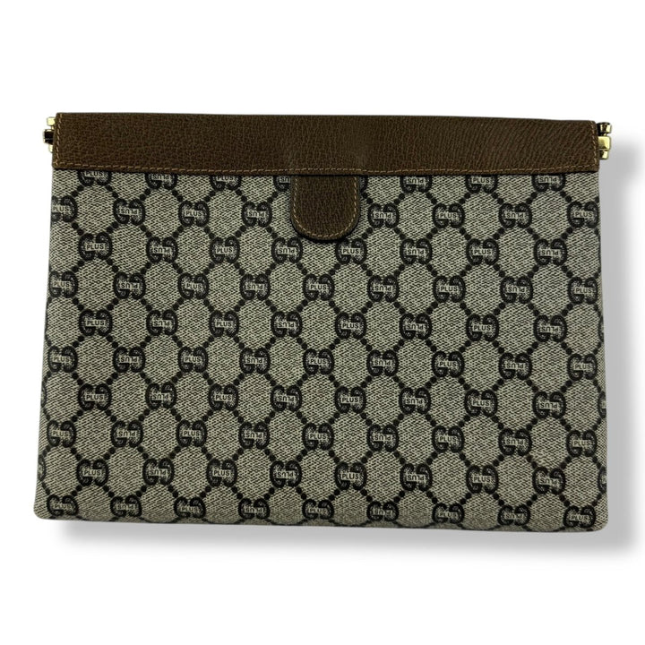 Gucci Plus Supreme GG Monogram Beige Clutch Pouch Bag - Lux Central