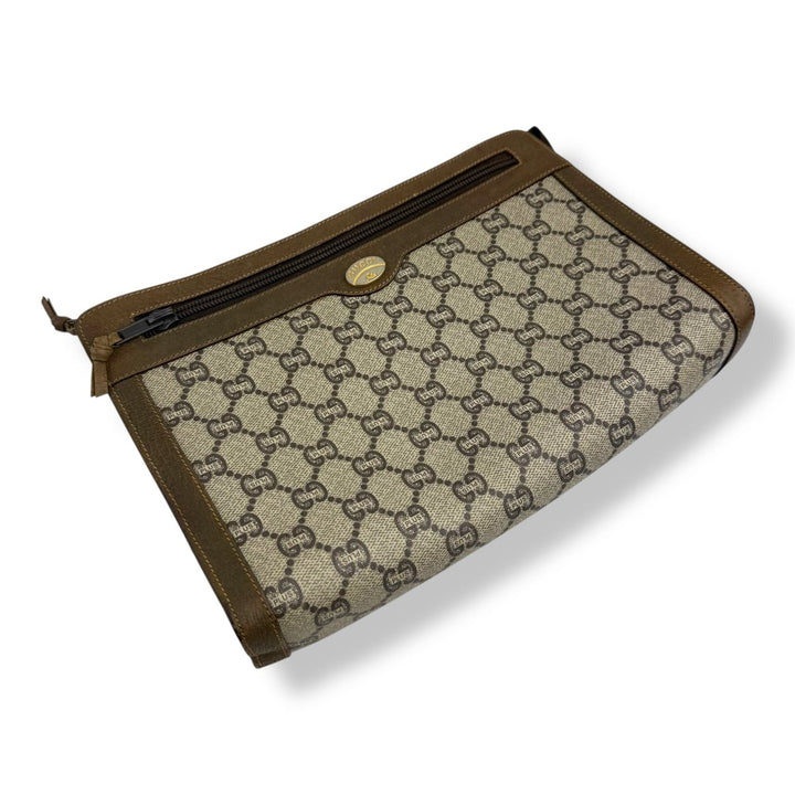 Gucci Plus Supreme GG Monogram Beige Clutch Pouch Bag - Lux Central