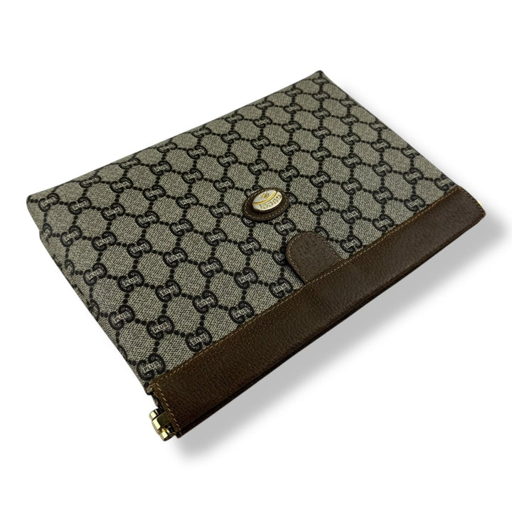 Gucci Plus Supreme GG Monogram Beige Clutch Pouch Bag - Lux Central
