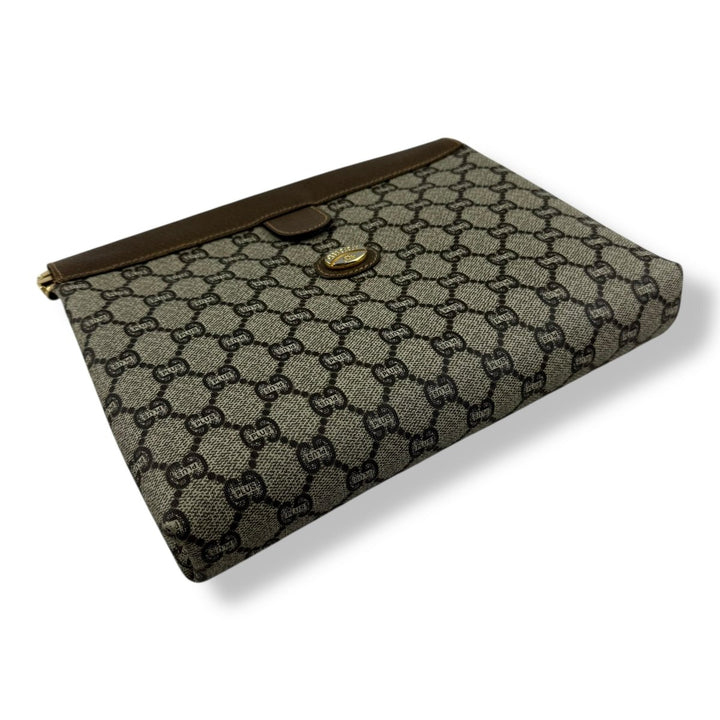 Gucci Plus Supreme GG Monogram Beige Clutch Pouch Bag - Lux Central