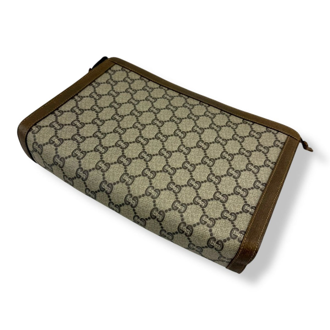Gucci Plus Supreme GG Monogram Beige Clutch Pouch Bag - Lux Central