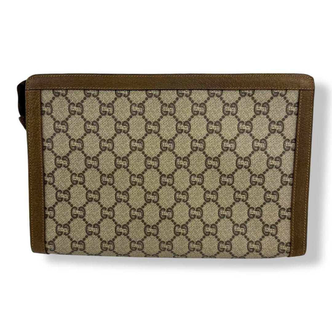 Gucci Plus Supreme GG Monogram Beige Clutch Pouch Bag - Lux Central