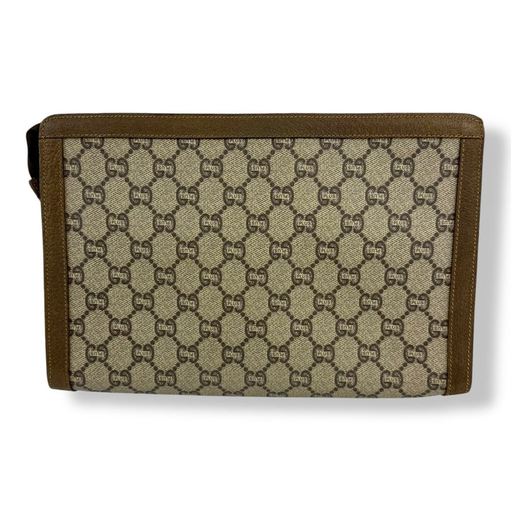 Gucci Plus Supreme GG Monogram Beige Clutch Pouch Bag - Lux Central
