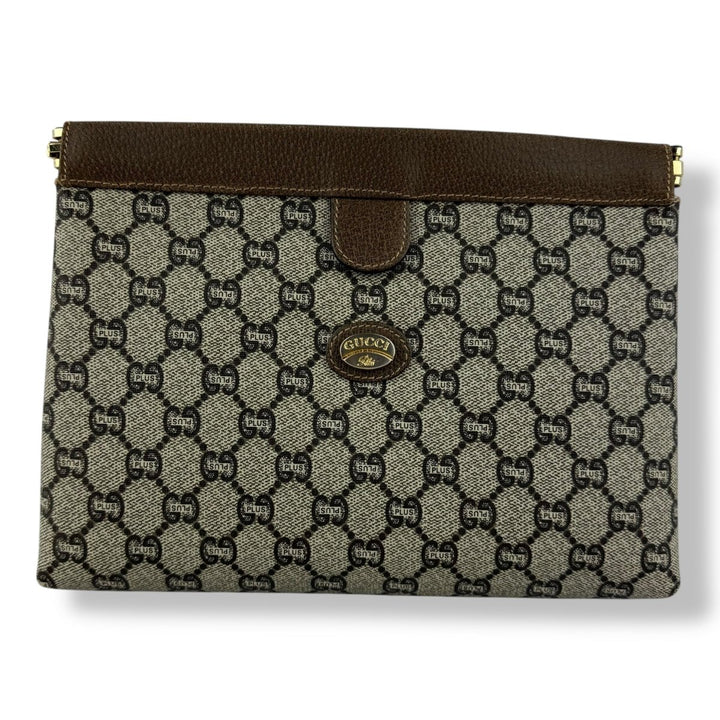 Gucci Plus Supreme GG Monogram Beige Clutch Pouch Bag - Lux Central