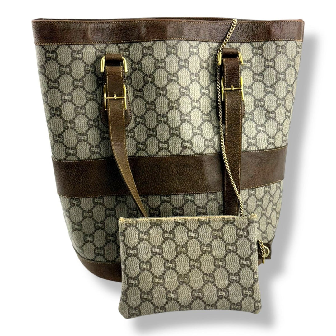 Gucci Plus Vintage Bucket Handbag with Pouch - Lux Central