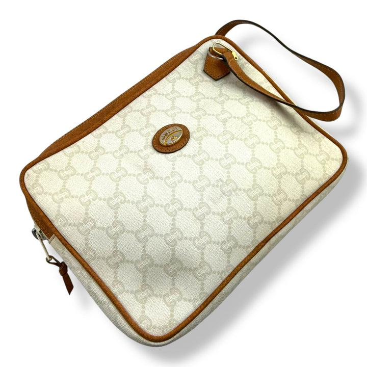Gucci Plus White Monogram Clutch Pouch Bag - Lux Central