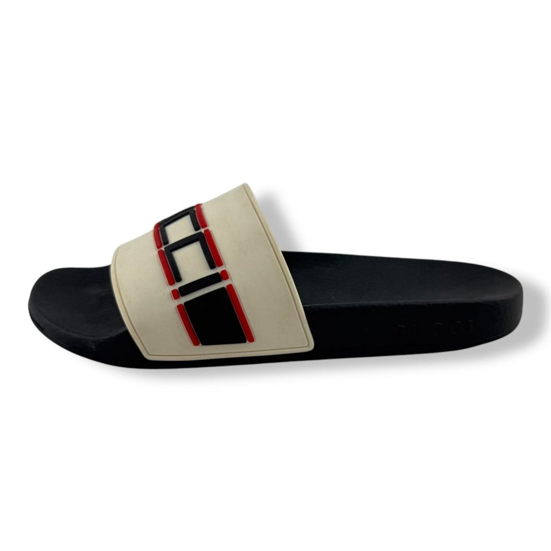 Gucci Pursuit Rubber White/Black Slides UK 6 / EU 39 - Lux Central